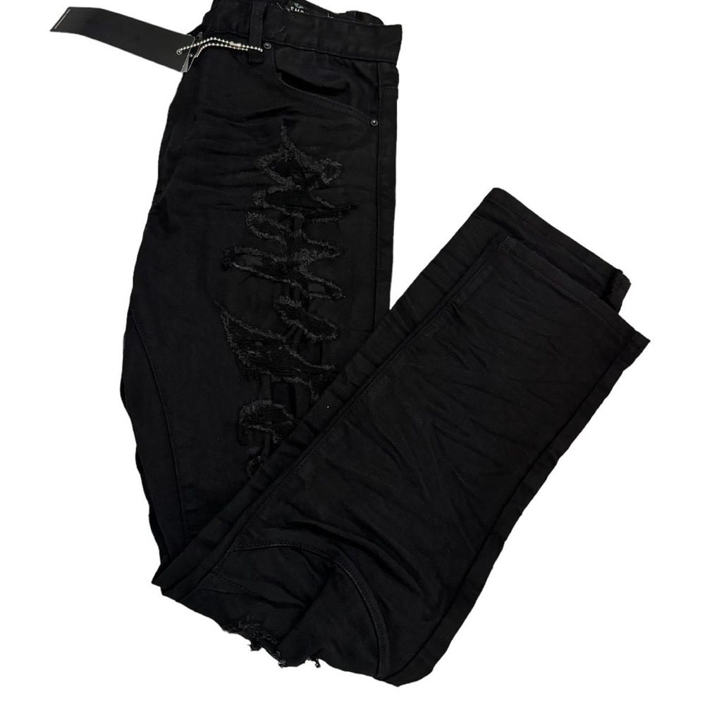 Smoke rise black slim tapered fit 42/32 denim